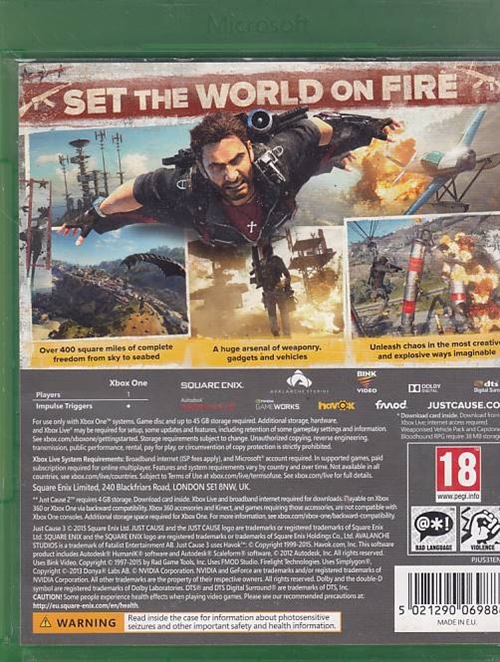 Just Cause 3 - XBOX One (A Grade) (Genbrug)